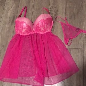 Victoria’s Secret Pink Babydoll with underwear